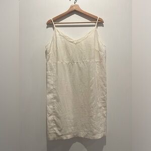Eileen Fisher Cream Linen Dress Size M EUC
